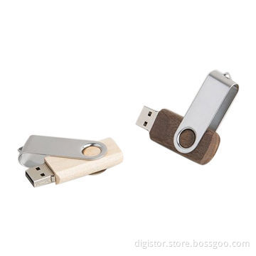 Wood twister USB flash drive, 512MB-16GB, customized customer's logo